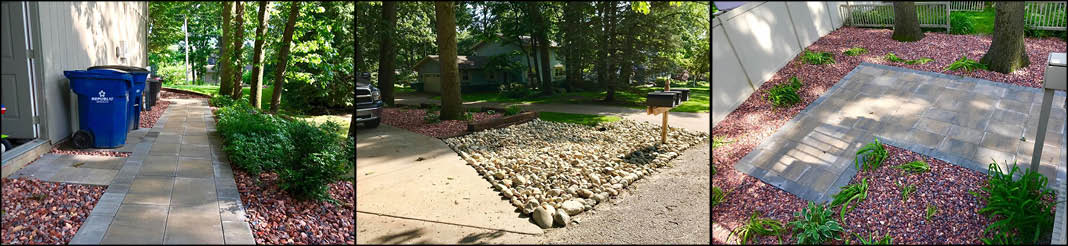 brick walkway | patio | landscaping company in michigan city